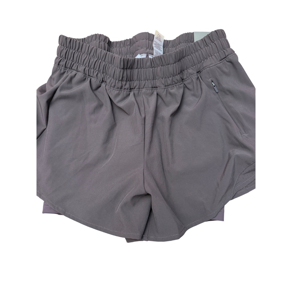 Calia Womens 2-in-1 Infinity Shorts Dark brown Mid Rise Running XS
